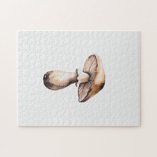 Een eenvoudige paddenstoelenpuzzel legpuzzel (Horizontaal)