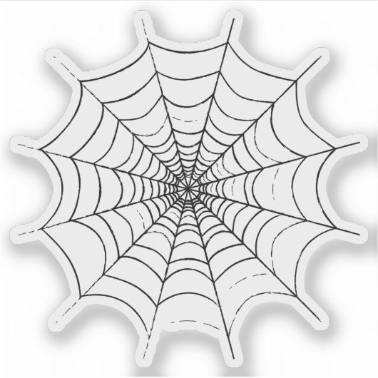 Een Eenvoudige Spinnenweb Op Maat Gemaakte Vinyl S Sticker (Voorkant)