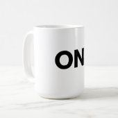 EEN eenvoudige typografie mok (Voorkant links)