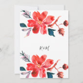 Een eenvoudige witte florale uitnodiging voor u (Achterkant)