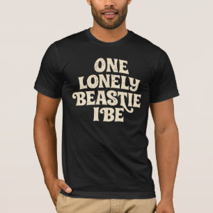 Eén eenzaam beestje ik ben vintage retro groovy t-shirt