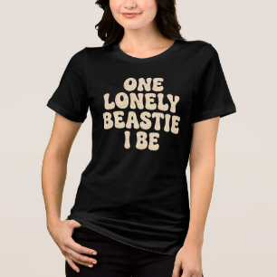 Eén Eenzaam Beestje Vintage 70s 80s Stijl Rétro Tri-Blend Shirt