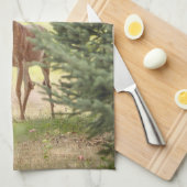 Een eenzaam hert theedoek (Quarter Fold)