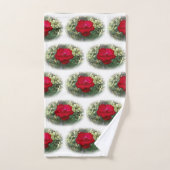 Een eenzaam roos bad handdoek (Handdoek)