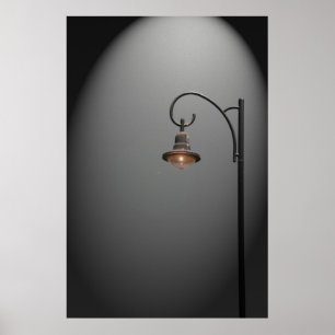 Een eenzaam straatlicht poster