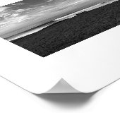 Een eenzame bank zwart-wit fotografie poster (Hoek)