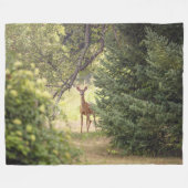 Een eenzame hert  fleece deken (Voorkant (Horizontaal))
