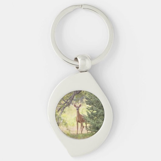 Een eenzame hert  sleutelhanger (Voorkant)