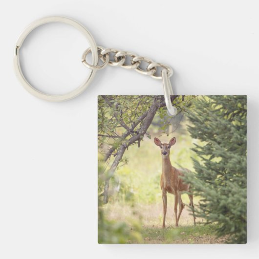 Een eenzame hert sleutelhanger (Voorkant)