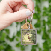 Een eenzame hert sleutelhanger (Hand)