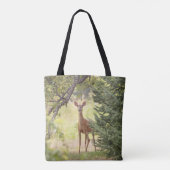 Een eenzame hert tote bag (Achterkant)