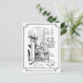 Een eenzame jongen briefkaart (Staand voorkant)