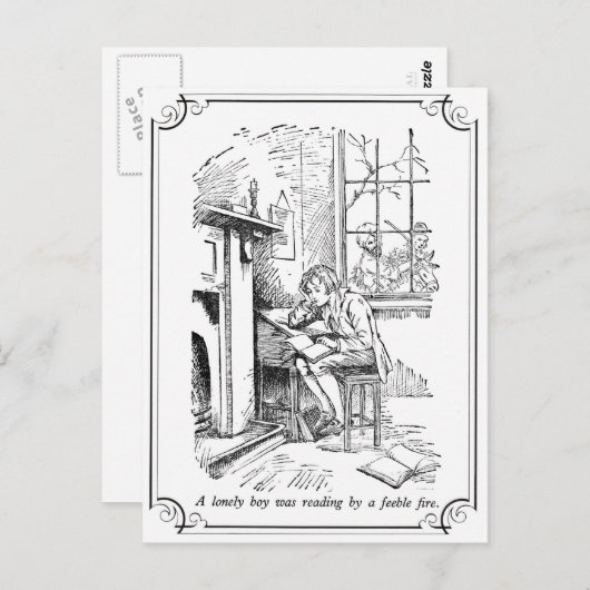 Een eenzame jongen briefkaart (Voorkant / Achterkant)