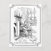 Een eenzame jongen briefkaart (Voorkant)