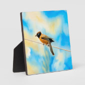 Een eenzame kleurrijke vogel fotoplaat (Voorkant)