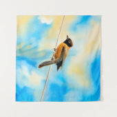 Een eenzame kleurrijke vogel wandkleed (Voorkant (horizontaal))