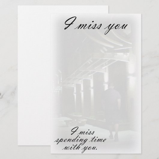 Een eenzame wandeling briefpapier (Voorkant / Achterkant)