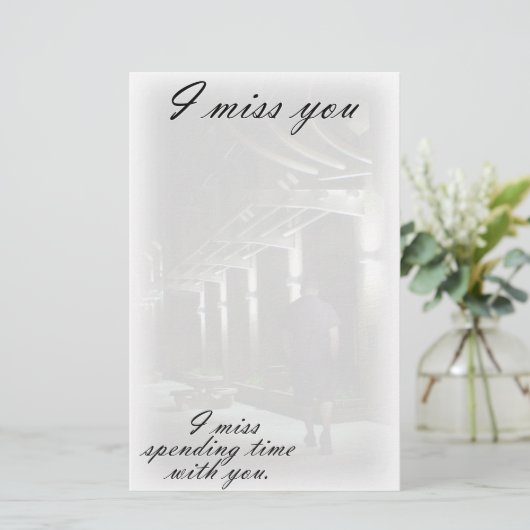 Een eenzame wandeling briefpapier (Staand voorkant)