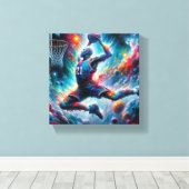 Een eerbetoon aan basketballegendes canvas afdruk (Insitu (Houten vloer))