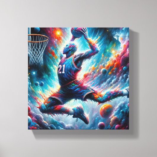 Een eerbetoon aan basketballegendes canvas afdruk (Voorkant)