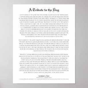 Een eerbetoon aan de hond, de beste vriend van het poster