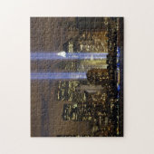 Een eerbetoon aan de Twin Towers op 9/11. Legpuzzel (Verticaal)