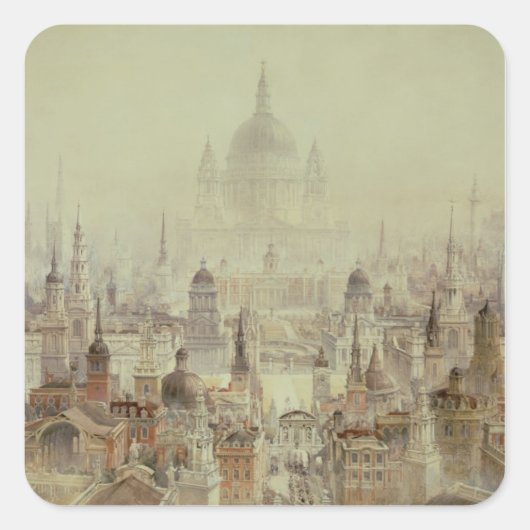 Een eerbetoon aan Sir Christopher Wren Vierkante Sticker (Voorkant)