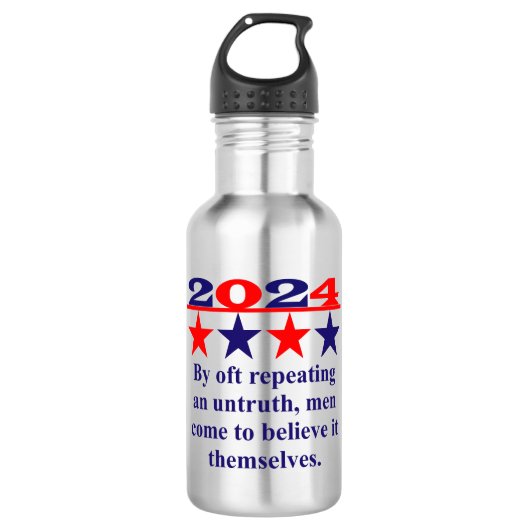 Een eerlijk Man kan zich geen genoegen voelen - po Waterfles (Voorkant)