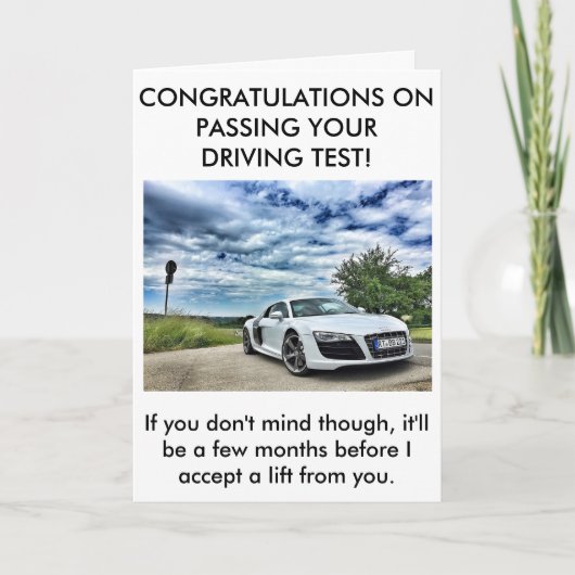 Een eerlijke drijfkaart van de testpas kaart (Voorkant)