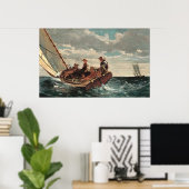 Een eerlijke wind opdelen door Winslow Homer Poster (Thuiskantoor)
