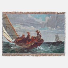 Een eerlijke wind van 1876 Winslow Homer opbreken Deken