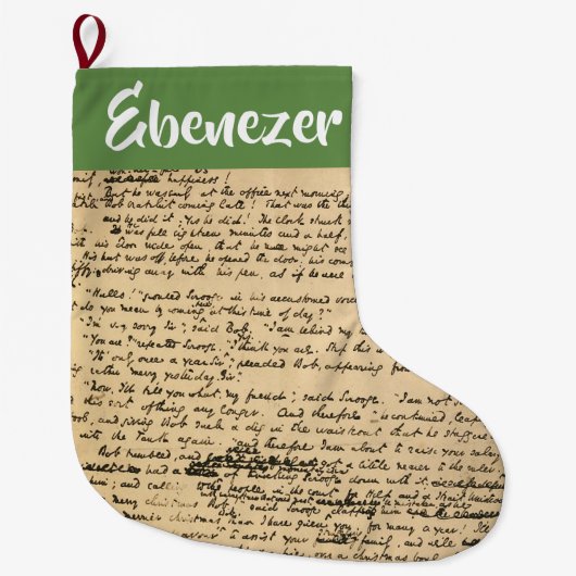 Een eerste handschrift met kerstkarol grote kerstsok (Voorkant)