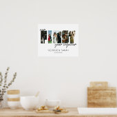 Een eerste jaar samen bruiloft Jubileum foto Poster (Keuken)