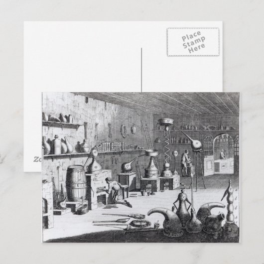 Een eerste uitzicht van de Praktische Chemie Briefkaart (Voorkant / Achterkant)