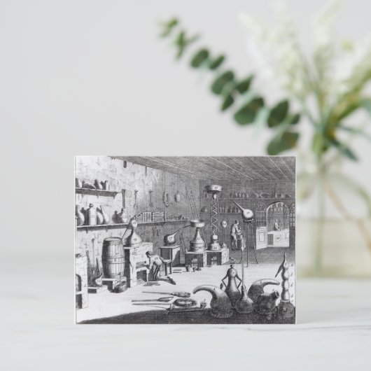 Een eerste uitzicht van de Praktische Chemie Briefkaart (Staand voorkant)