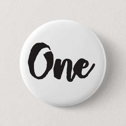 Een eerste verjaardag eerste verjaardag Mijn 1 jaa Ronde Button 5,7 Cm (Voorkant)