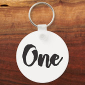 Een eerste verjaardag eerste verjaardag Mijn 1 jaa Sleutelhanger (Voorkant)