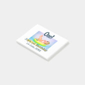 Eén eerste verjaardag foto modern naam datum toevo post-it® notes (Schuin)