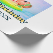 Een eerste verjaardag foto moderne naam datum toev cadeaupapier (Hoek)