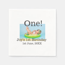 Een eerste verjaardag foto moderne naam datum toev