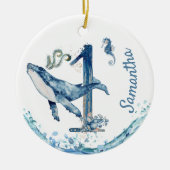 Eén eerste verjaardag - Op maat gemaakte groothand Keramisch Ornament (Voorkant)