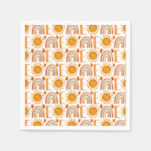 Een eerste verjaardag Waterverf Boho Rainbow en Su Servet (Voorkant)