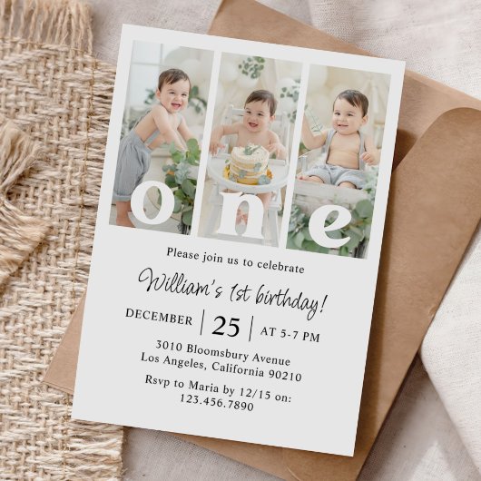 Een eerste verjaardagsfeestje foto kaart