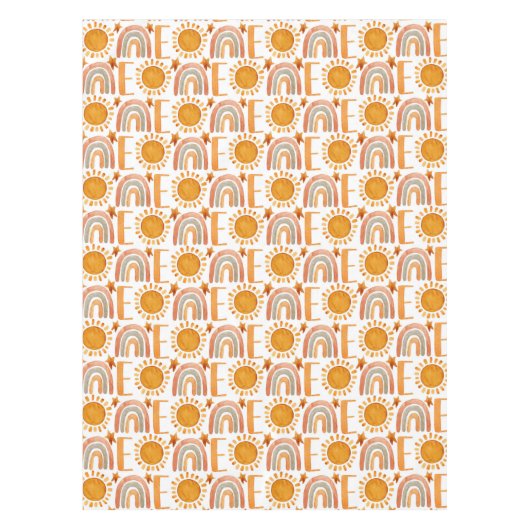 Een eerste Waterverf op zaterdag zonneschijn en re Tafelkleed (Voorkant)