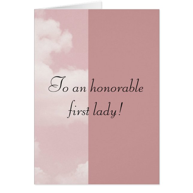 Een eervolle eerste dame (Voorkant)