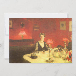 Een eettafel 's nachts door John Singer Sargent Kaart