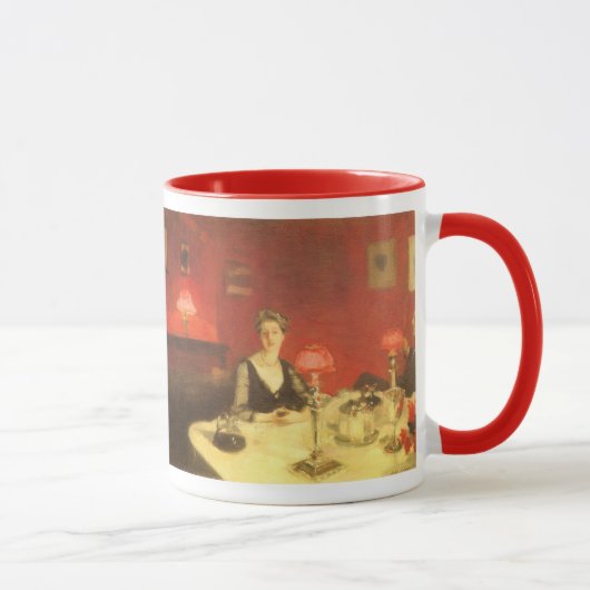 Een eettafel 's nachts door John Singer Sargent Mok (Rechts)