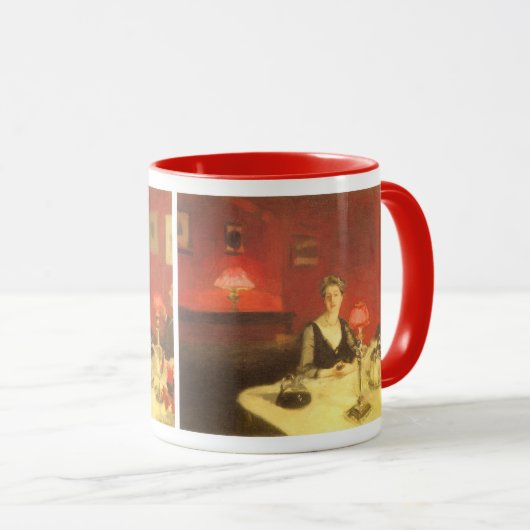 Een eettafel 's nachts door John Singer Sargent Mok (Voorkant rechts)