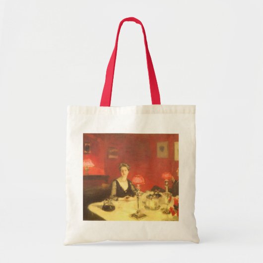 Een eettafel 's nachts door John Singer Sargent Tote Bag (Voorkant)