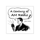 Een eeuw AM-radio Rubberstempel (Afrduk)